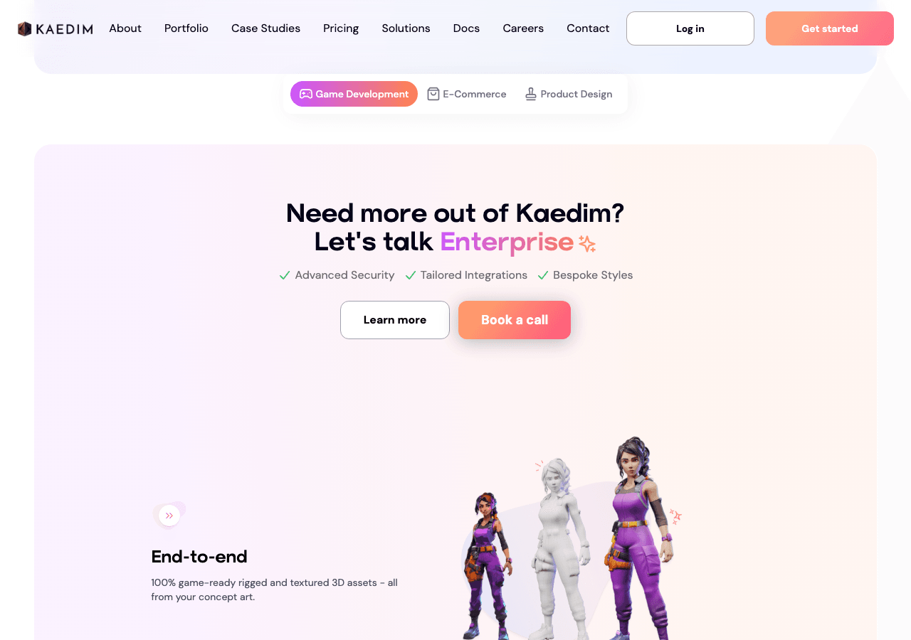 Kaedim 3D Generation showing 3D Generation - Transforming ideas into digital reality