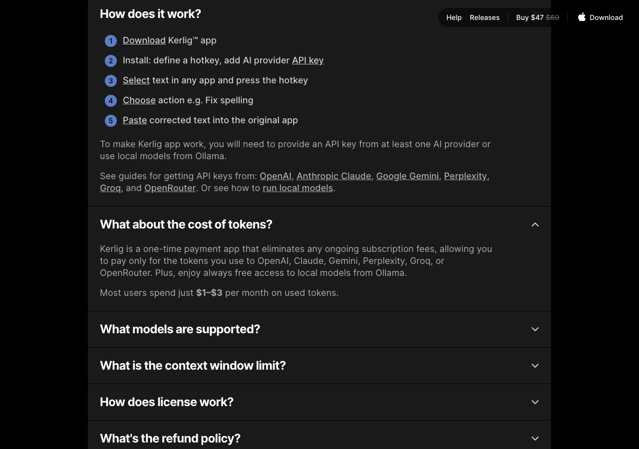 Kerlig AI Conversational AI showing Conversational AI - Empowering AI-driven solutions