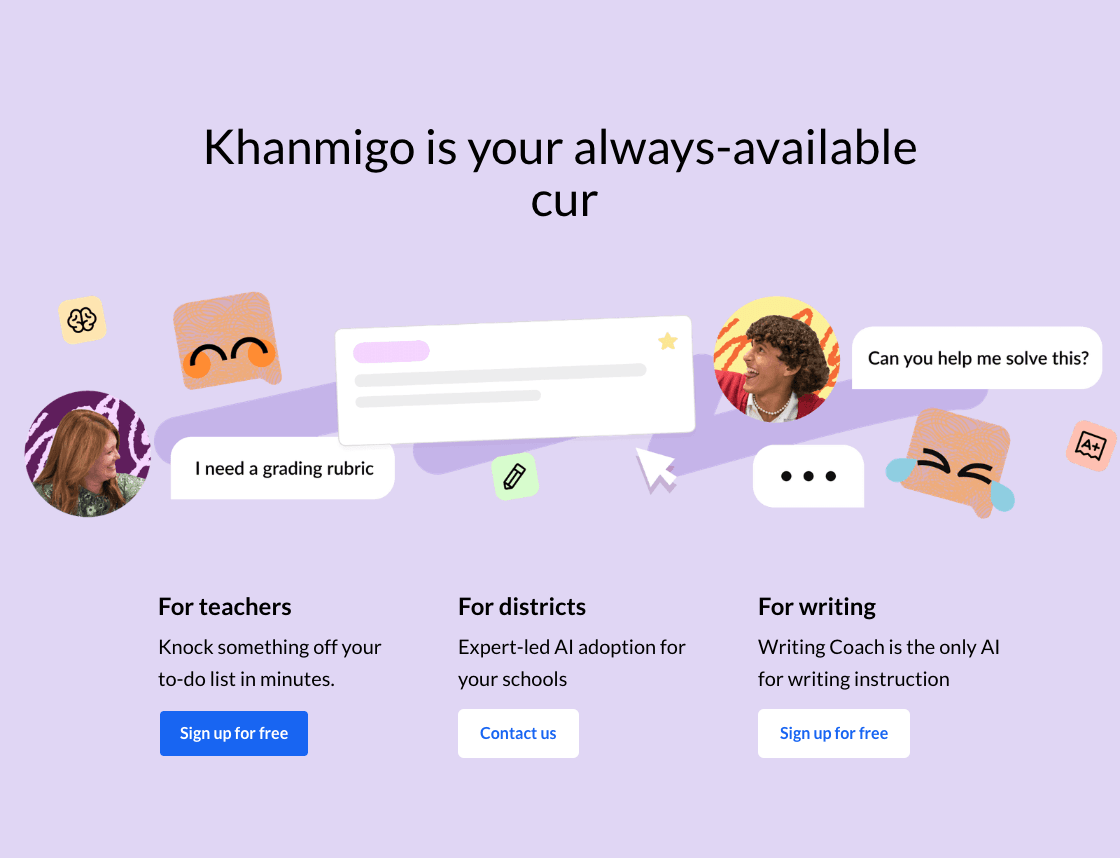 Khanmigo Conversational AI showing Conversational AI - Empowering communication through AI