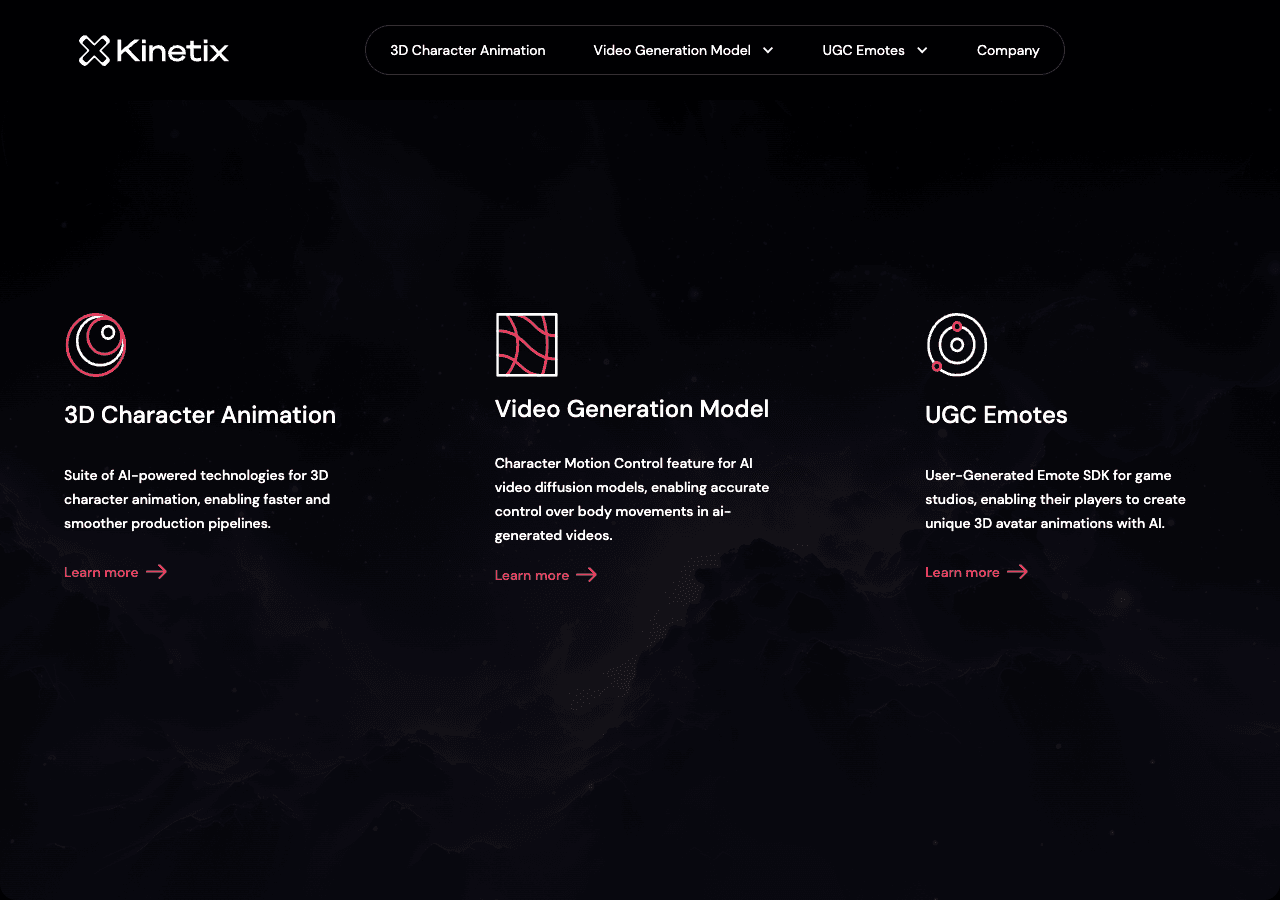 Kinetix 3D Generation showing 3D Generation - 3D controlled video AI for true cinematic creative freedom