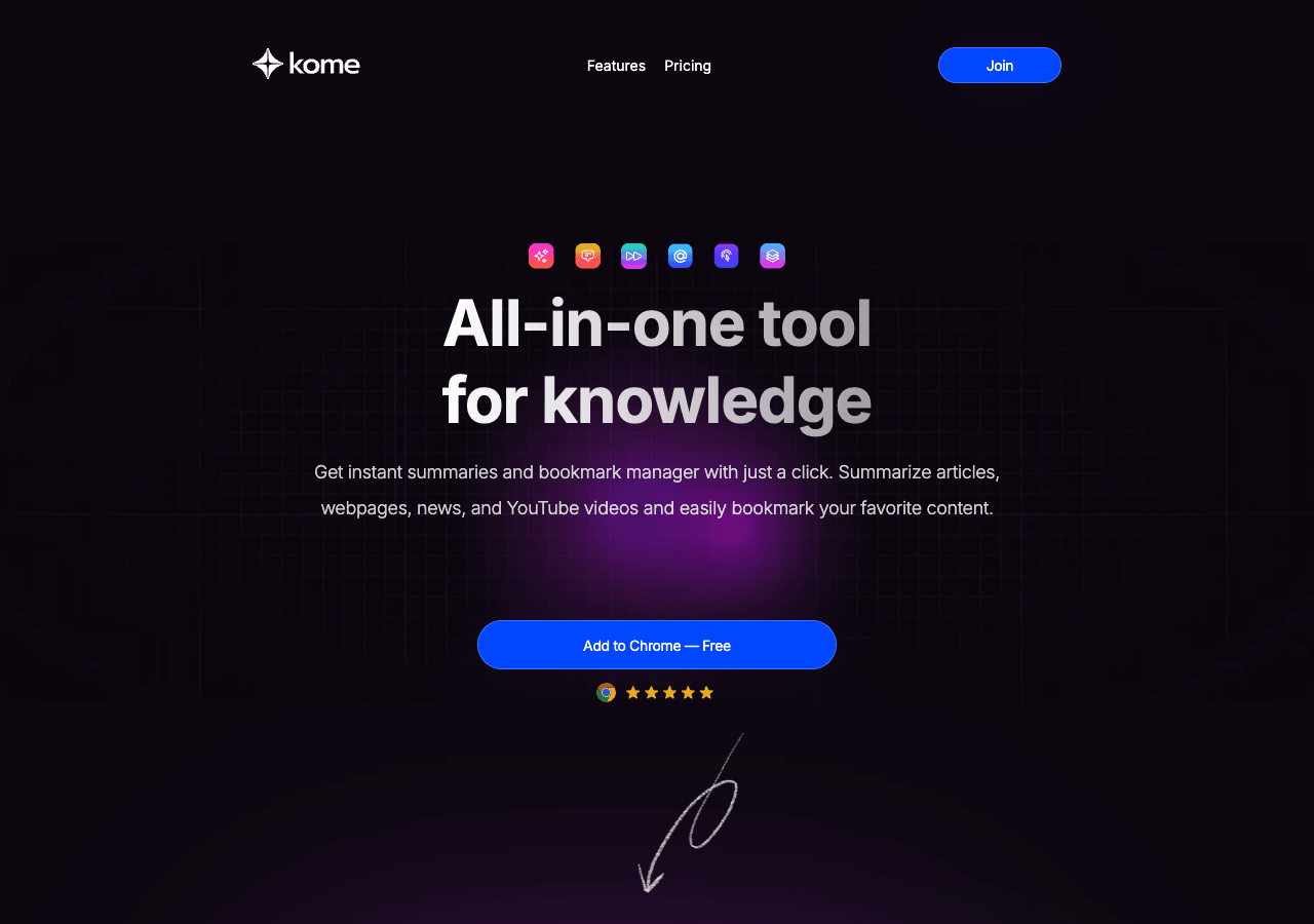 Kome Productivity & Collaboration showing Productivity & Collaboration - Empowering AI Solutions