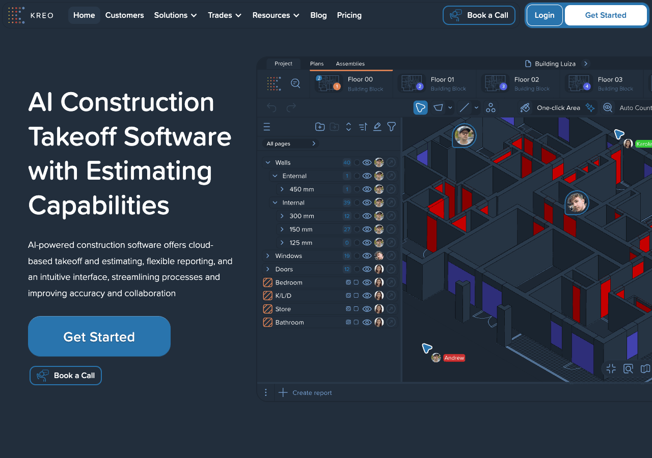 Kreo Software Productivity & Collaboration showing Productivity & Collaboration - Supercharge your construction estimating wi