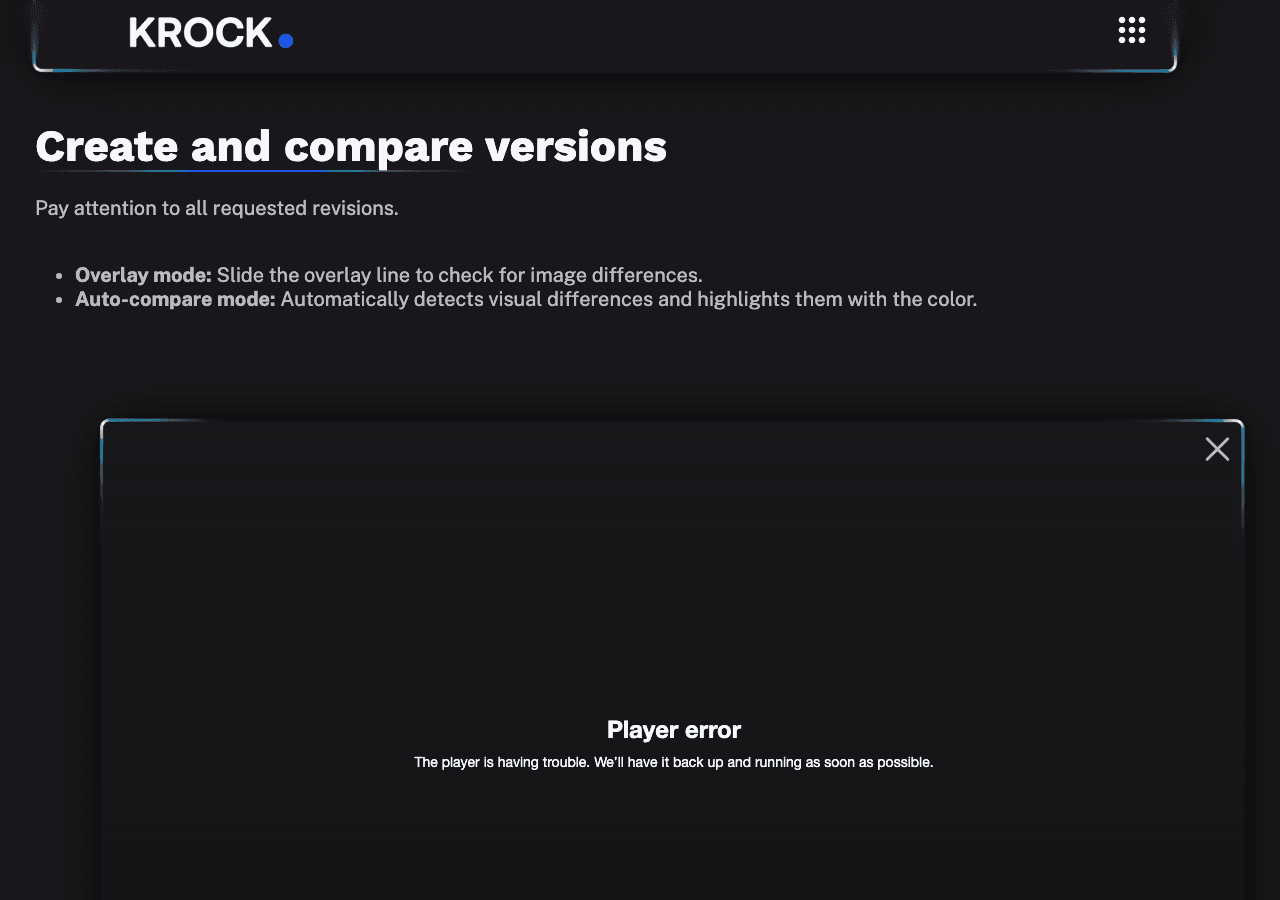 KROCK.IO Productivity & Collaboration showing Productivity & Collaboration - Creative media review and collaboration made eff