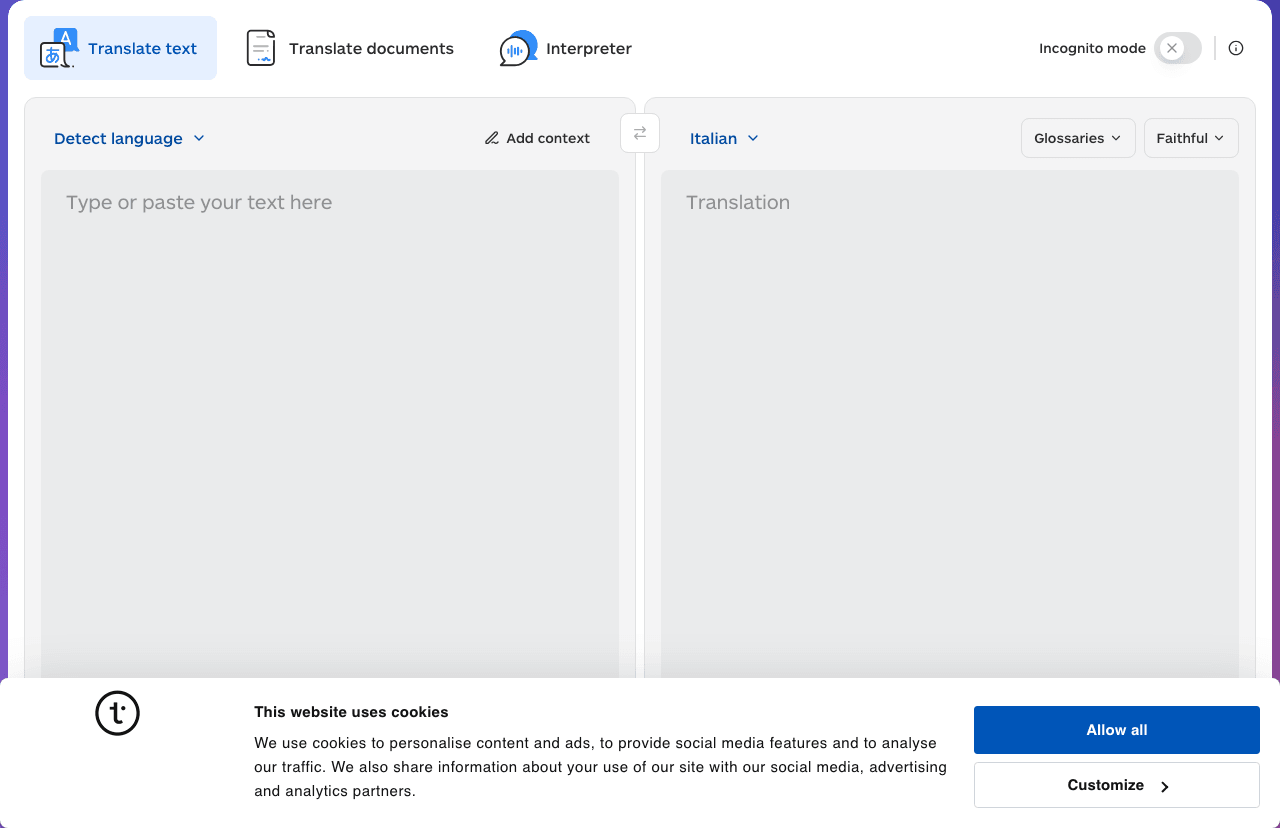 Lara Translate Writing & Translation showing Writing & Translation - Breaking language barriers with precision