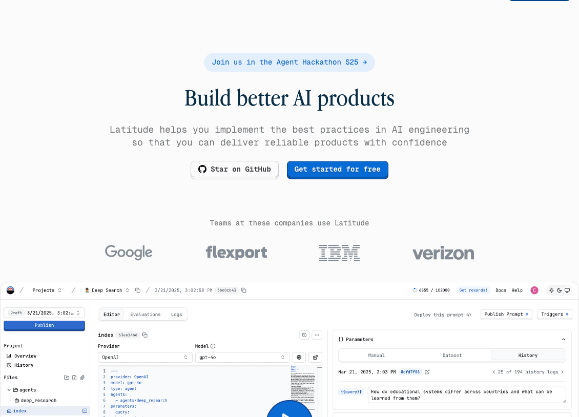 Latitude Conversational AI showing Conversational AI - AI Productivity Platform for Data Exploration and Collaboration