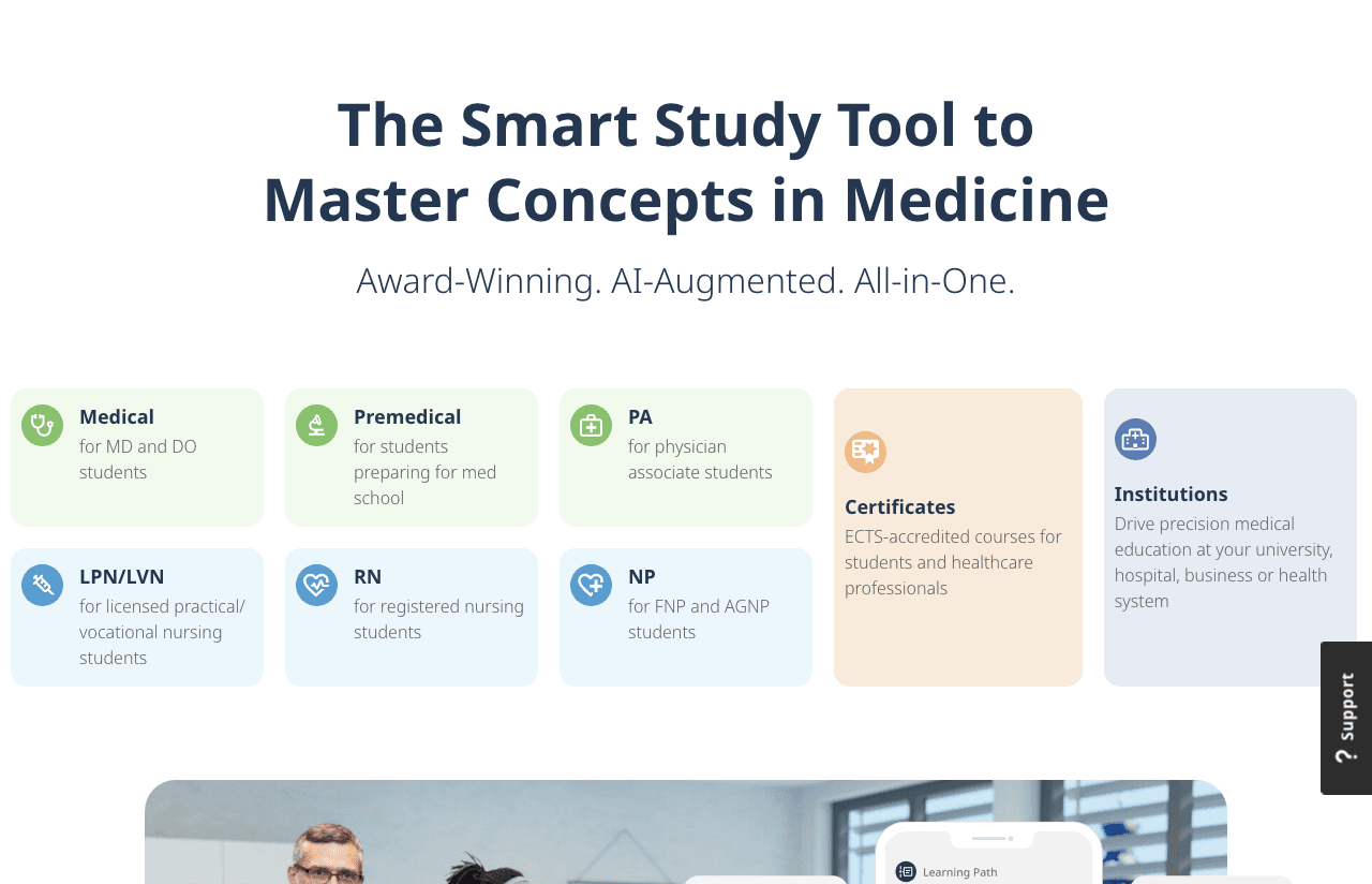 Lecturio Screenshot - AI tool for Healthcare Providers
