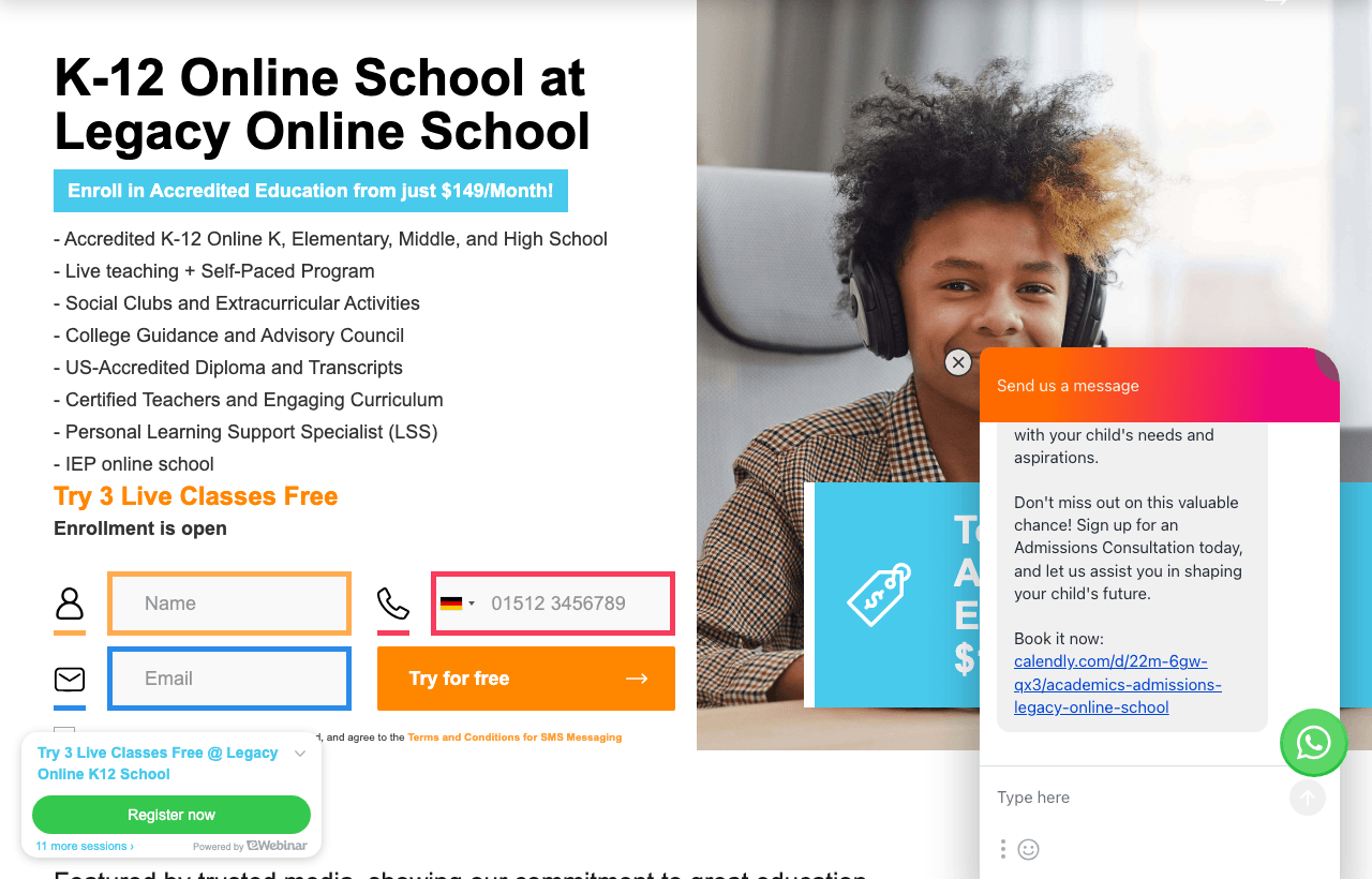 Legacy Online School Productivity & Collaboration showing Productivity & Collaboration - Empowering Learners Globally with US