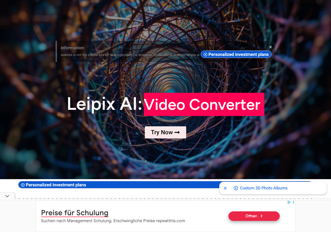 LeiaPix AI 3D Generation showing 3D Generation - Transform Your 2D Images into Captivating 3D Experiences