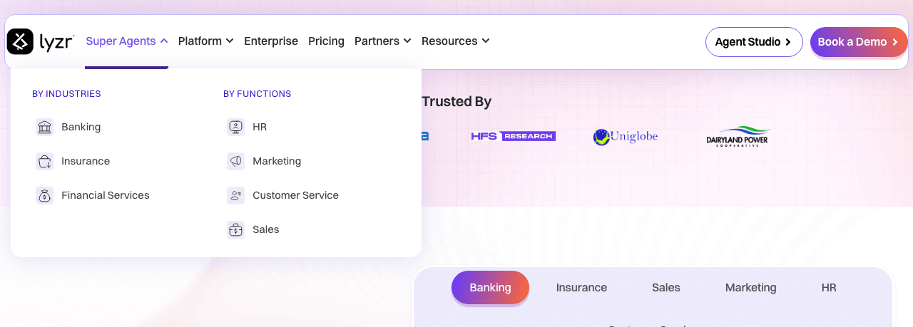 Lyzr Conversational AI showing Conversational AI - Empowering Communication through AI