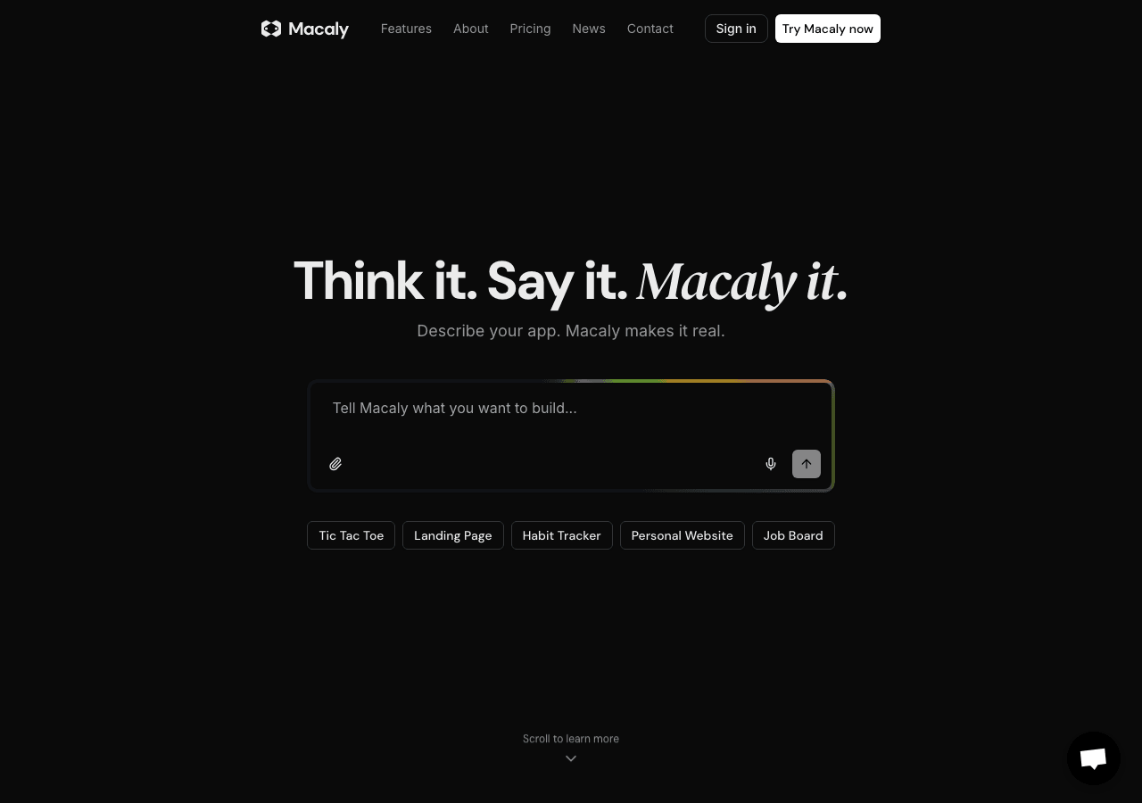 Macaly Design showing Design - Empowering AI Solutions