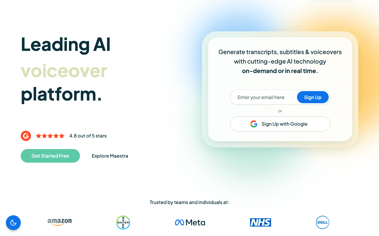Maestra Audio Editing showing ai transcription - AI-powered transcription and real-time translation for a truly multilingual