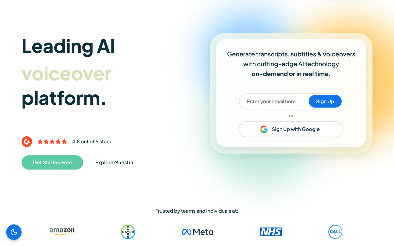 Maestra Audio Editing showing Audio Editing - AI-powered transcription and real-time translation for a truly multilingual aud