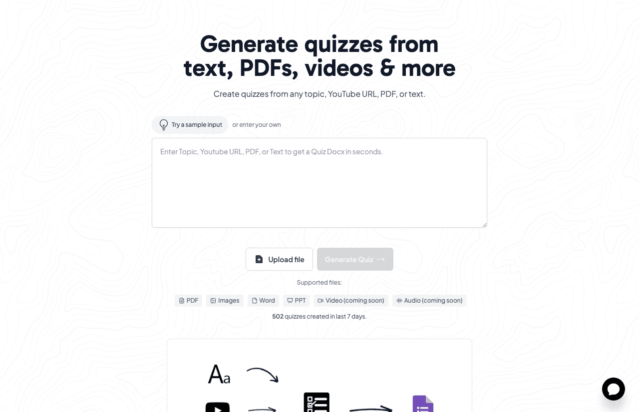 MagicForm.app Productivity & Collaboration showing Productivity & Collaboration - Transform any content into engaging quizzes