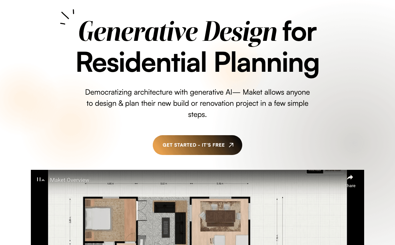 Maket Design showing Design - Democratizing architecture with generative AI