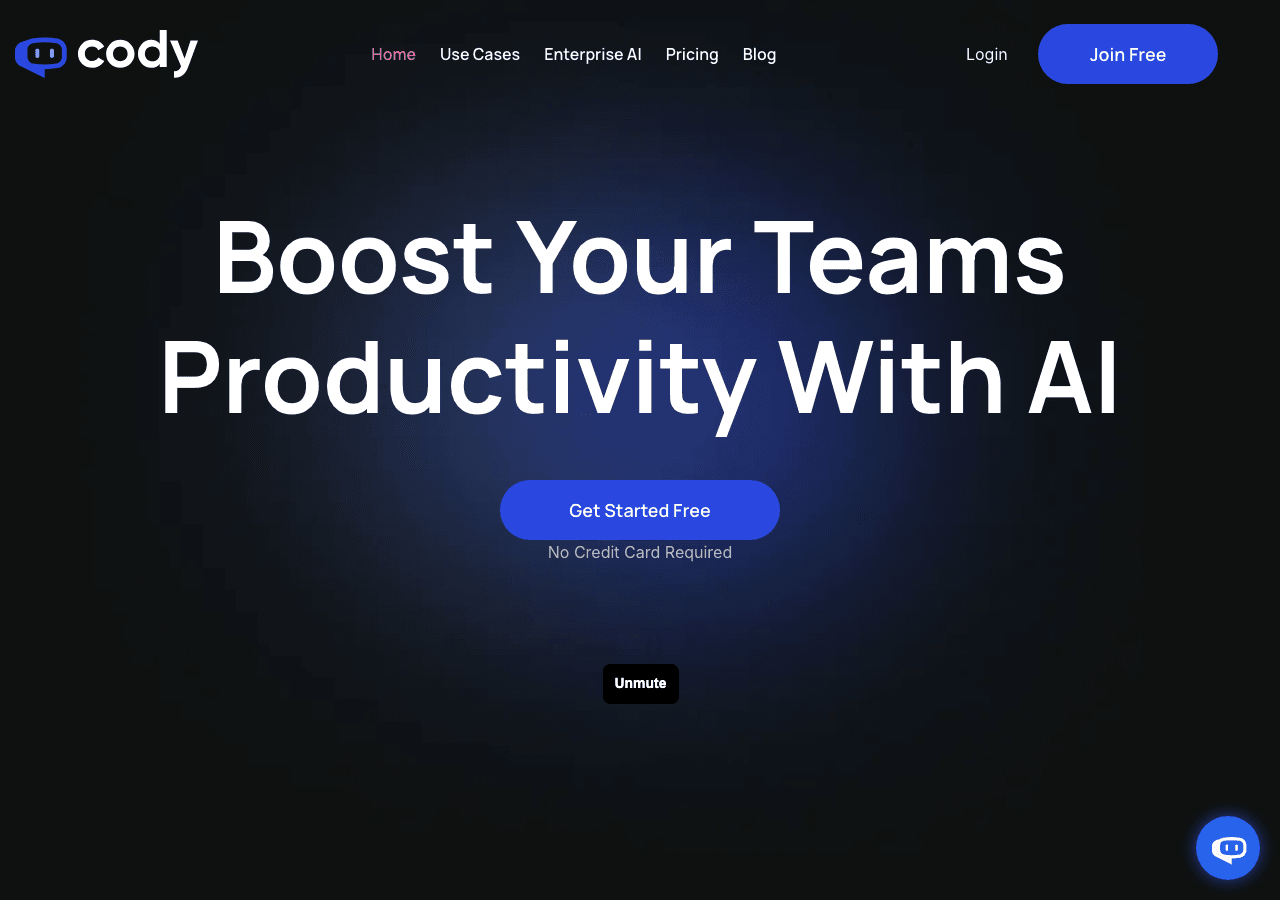 Cody AI Conversational AI showing Conversational AI - Business AI Assistant Trained on Your Knowledge Base