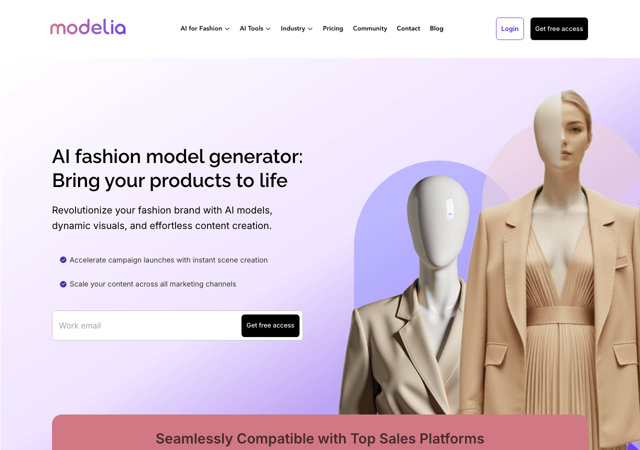 Modelia Image Generation showing Image Generation - AI Fashion Model Generator for Images & Video