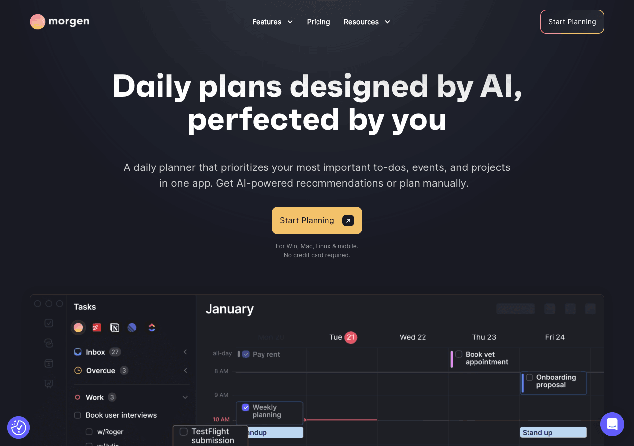 Morgen Productivity & Collaboration showing Productivity & Collaboration - Empowering your content with AI