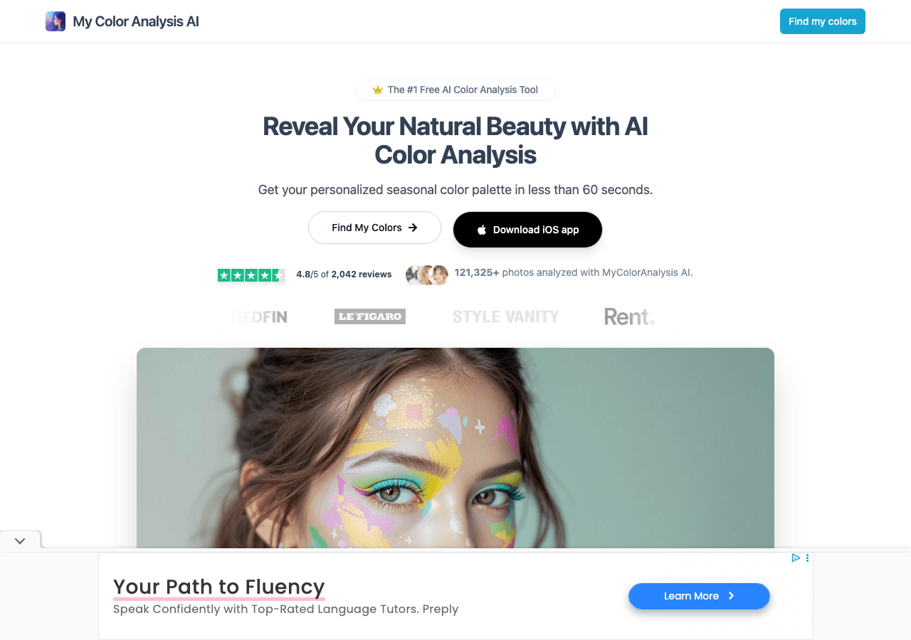 My Color Analysis AI Design showing Design - Reveal Your Best Colors Instantly with AI