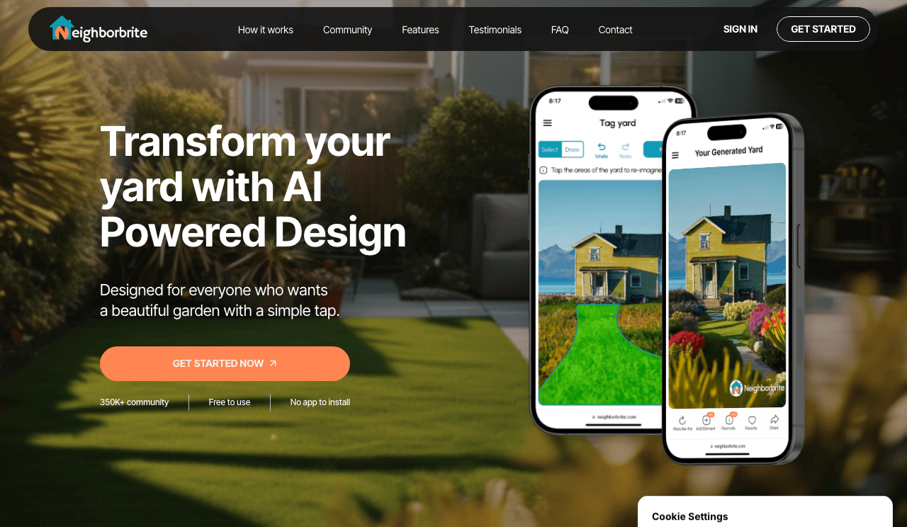 Neighborbrite Design showing Design - Illuminate your neighborhood with smart insights.