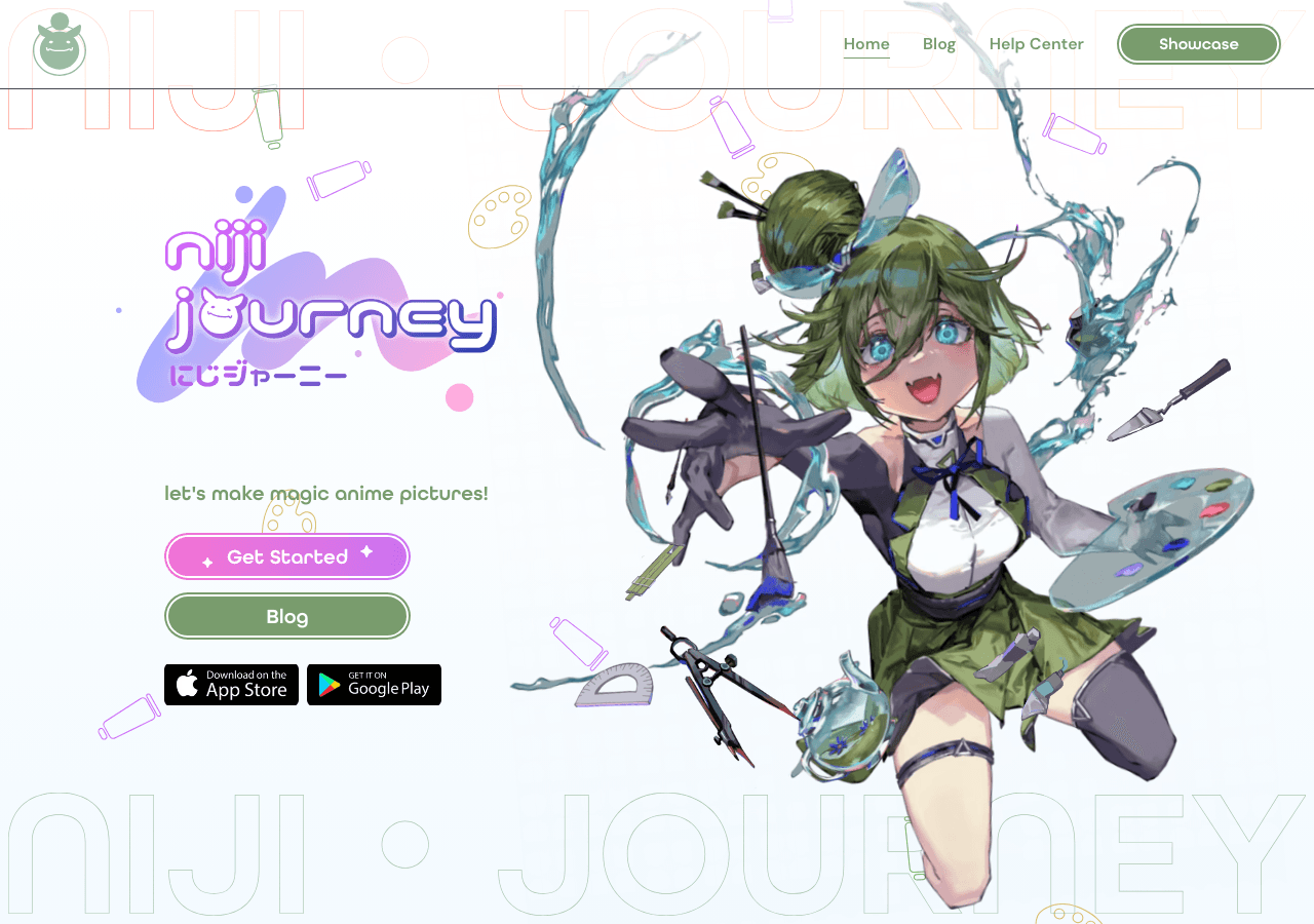 Niji・Journey Image Generation showing Image Generation - Bring your anime visions to life with AI-generated art.