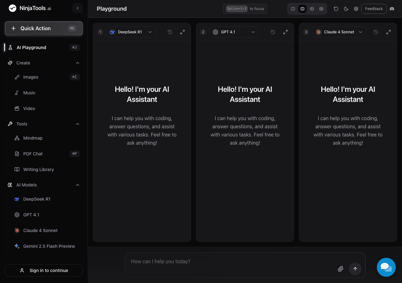 NinjaTools Conversational AI showing Conversational AI - Empowering Your Workflow with AI