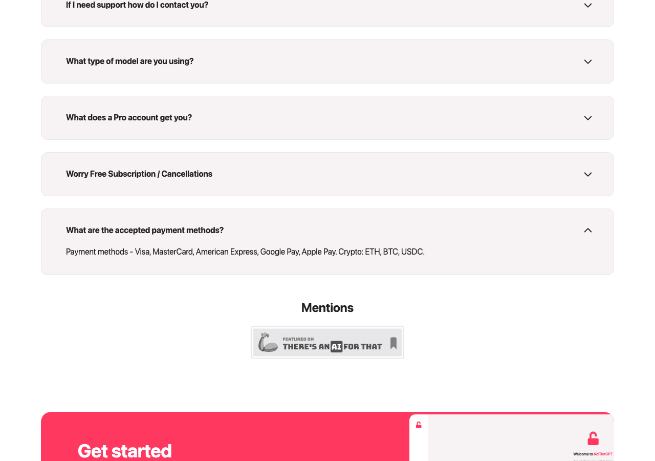 NoFilterGPT Conversational AI showing Conversational AI - Uncensored AI Chat—Total Privacy, Any Topic, No Limits