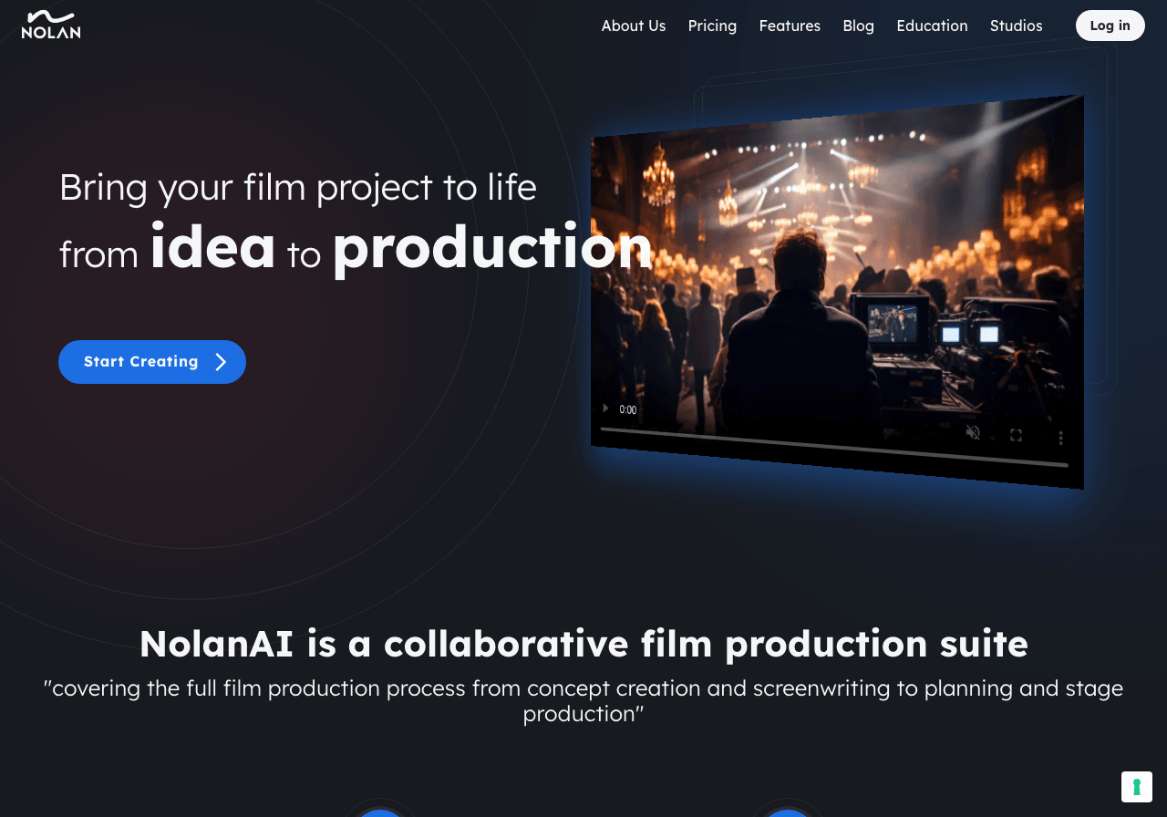 NolanAI Writing & Translation showing Writing & Translation - Ignite Your Imagination: AI-Powered Scriptwriting