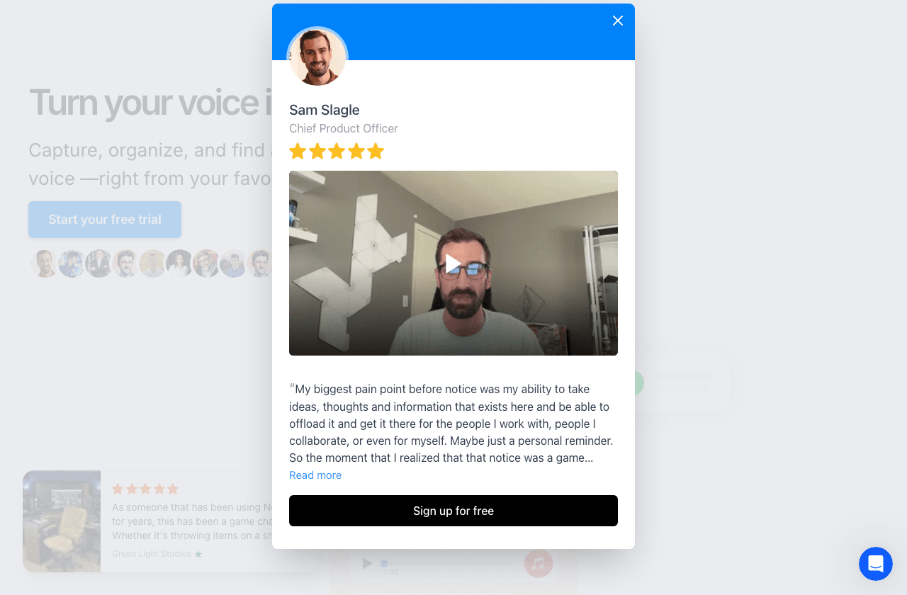 Notis Conversational AI showing Conversational AI - Your AI Intern, One Message Away