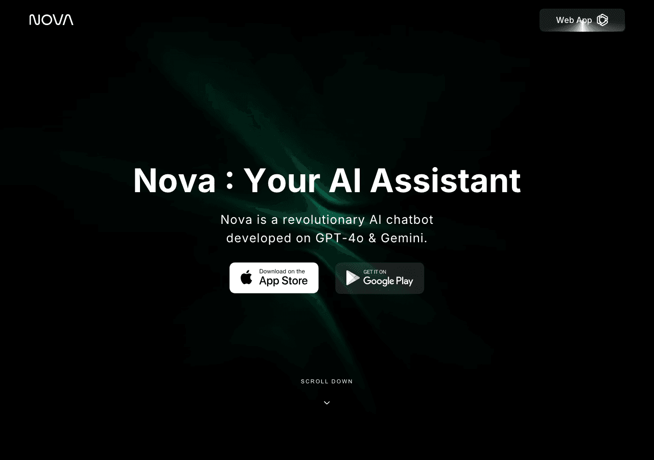 Nova – AI Chatbot Conversational AI showing Conversational AI - Empowering Conversations with AI