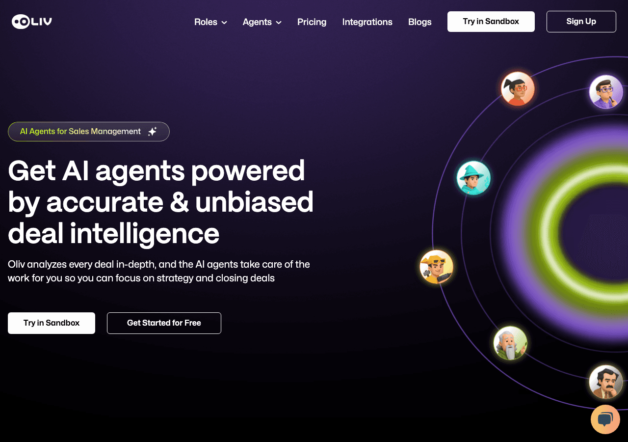 Oliv AI AI Agents showing virtual assistant - Empowering Communication with AI