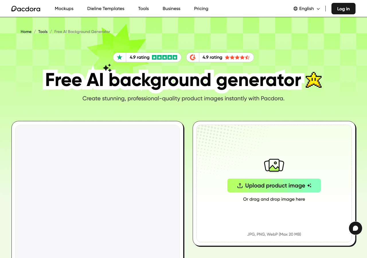 Pacdora AI Background Generator Image Generation showing Image Generation - Studio-quality product backgrounds in seconds wit