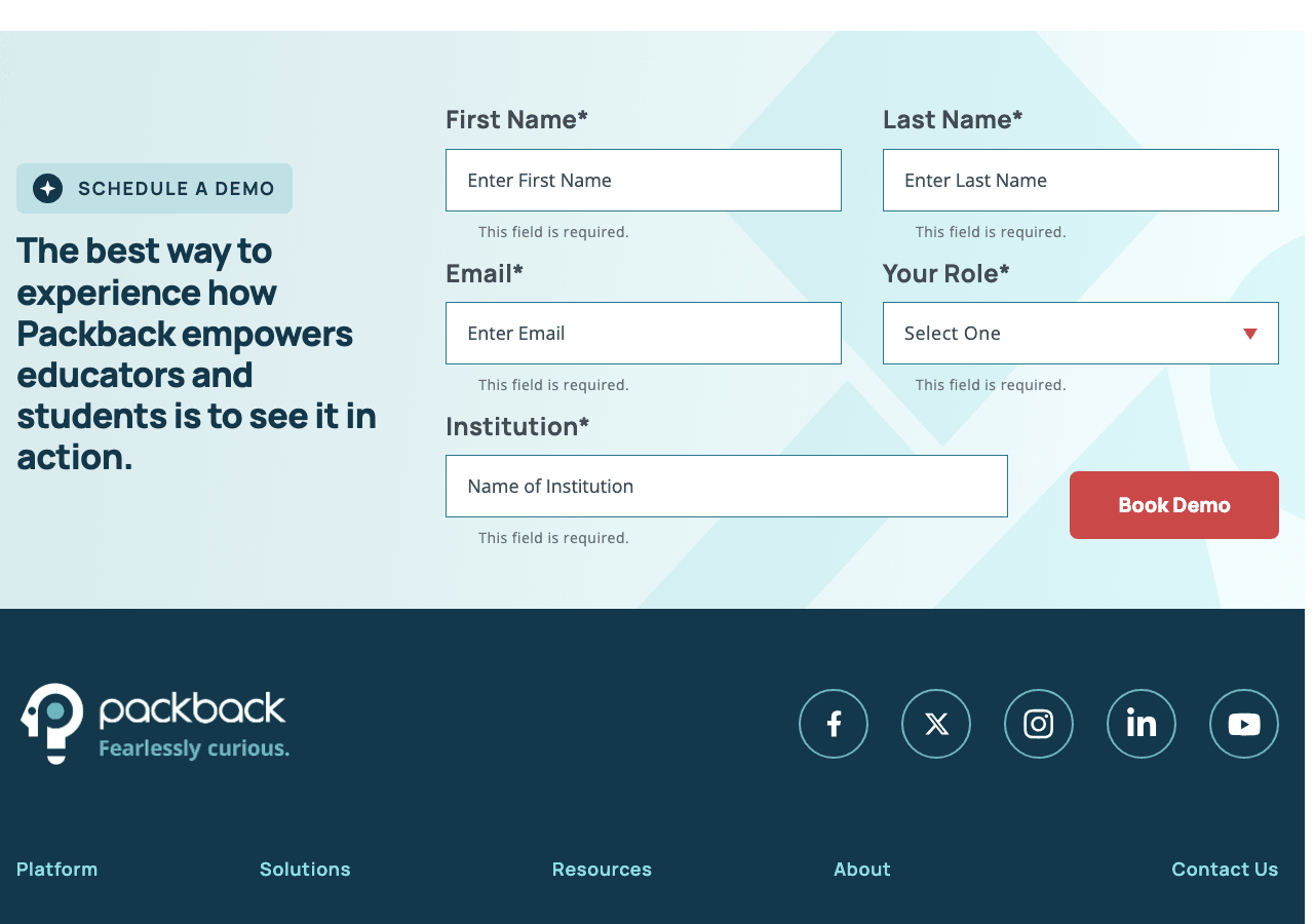 Packback Productivity & Collaboration showing Productivity & Collaboration - Empowering Fearless Curiosity