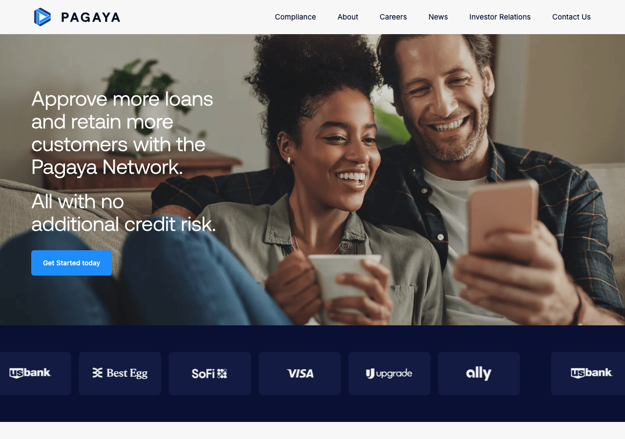 Pagaya Data Analytics showing Data Analytics - Transforming finance through technology