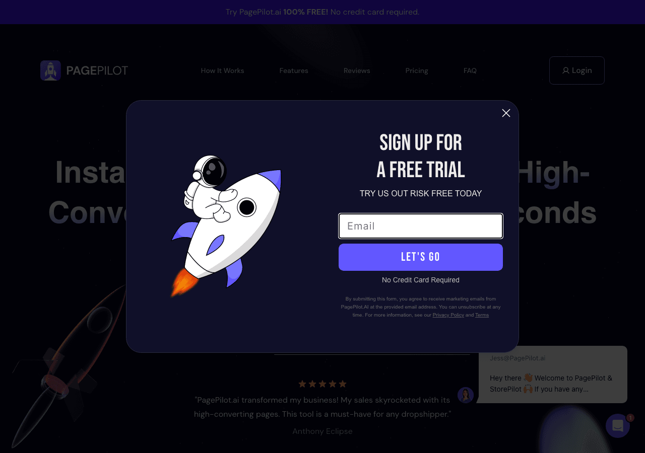 PagePilot.ai Design showing Design - Get your product live in seconds with AI-powered Shopify pages