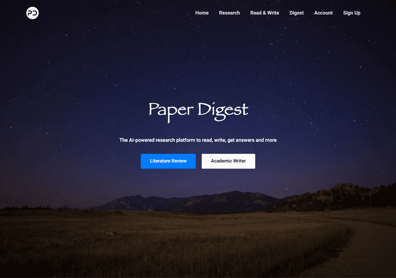 Paper Digest Scientific Research showing academic paper summarization - Personalized, AI-powered updates and summaries for th