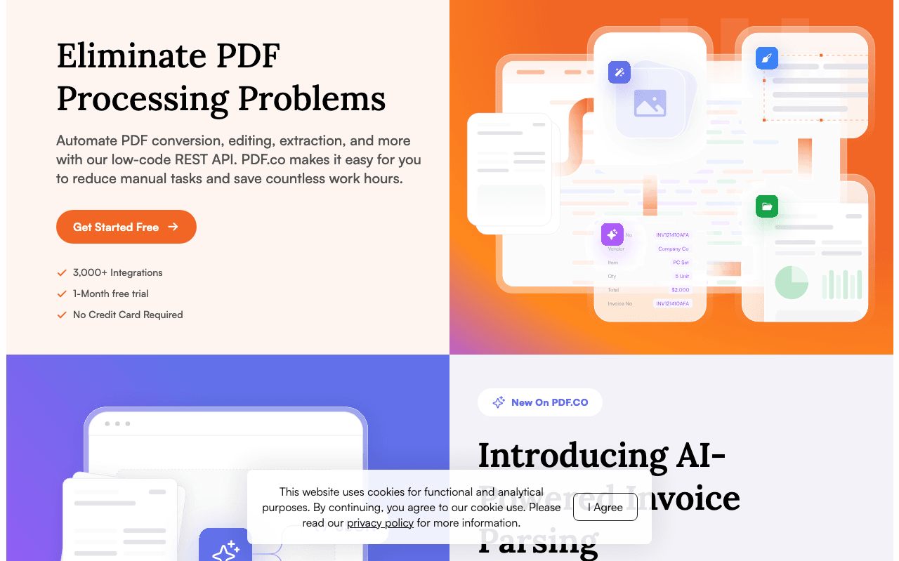 PDF.co Conversational AI showing Conversational AI - Your All-in-One PDF Tool