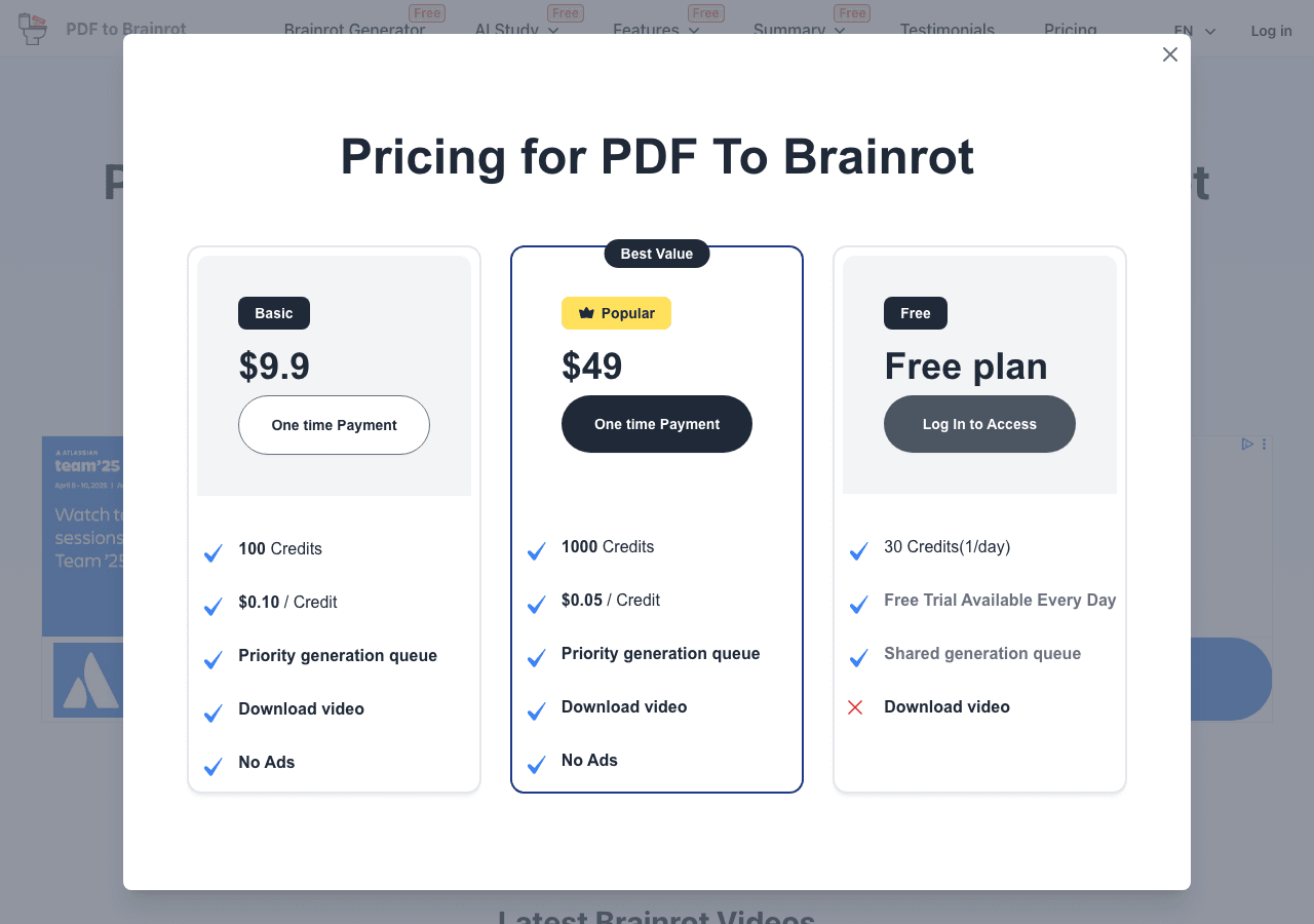 PDF To Brainrot Video Generation showing Video Generation - Turning PDFs into Mind Mush