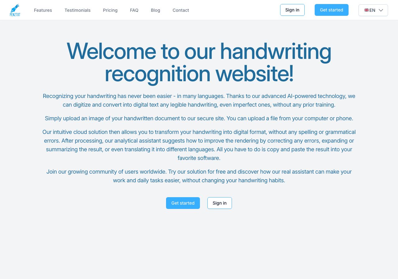 Pen2txt Writing & Translation showing Writing & Translation - Transform handwritten notes into precise, editable digital text