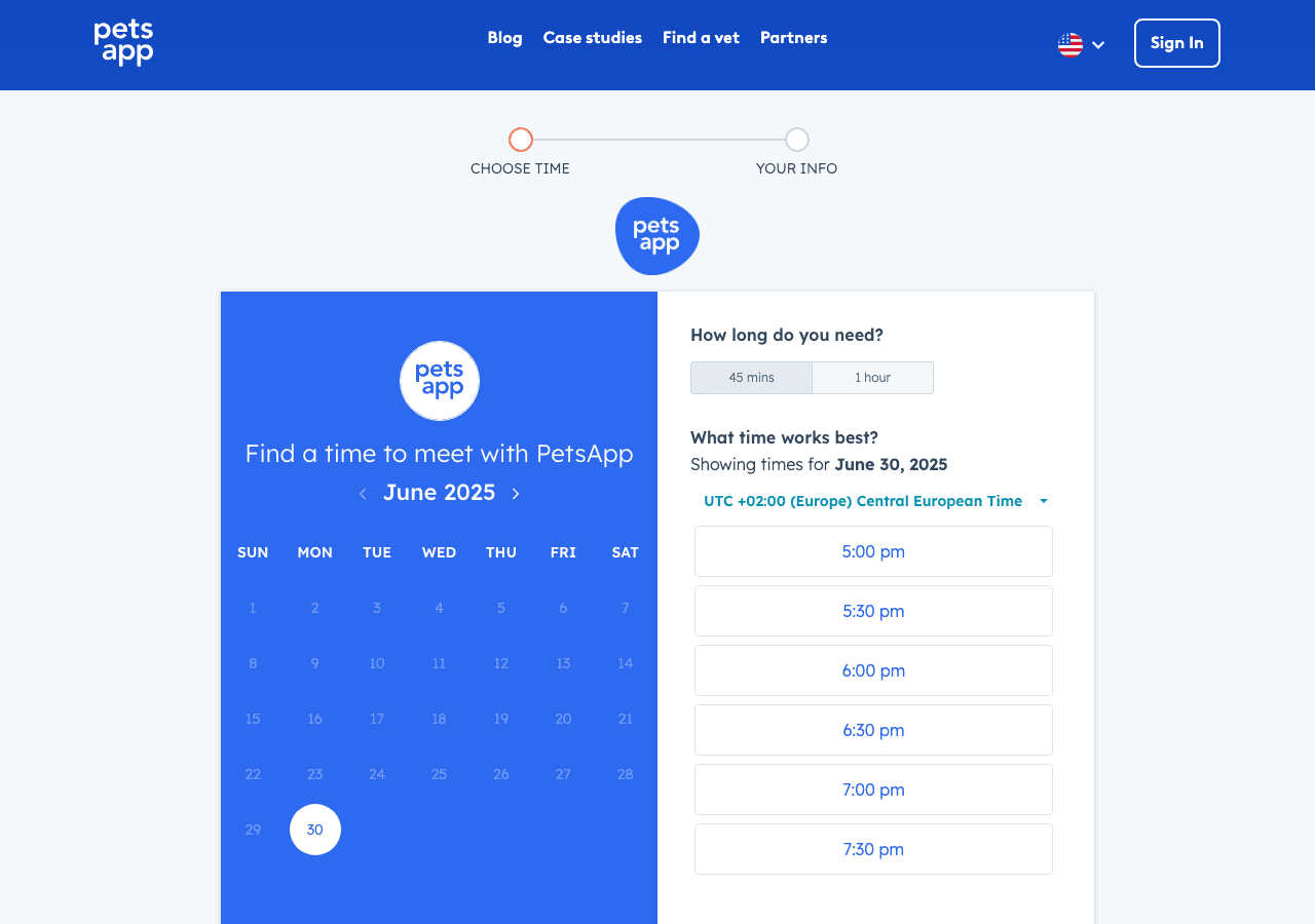 PetsApp Conversational AI showing Conversational AI - The most successful veterinary teams use PetsApp