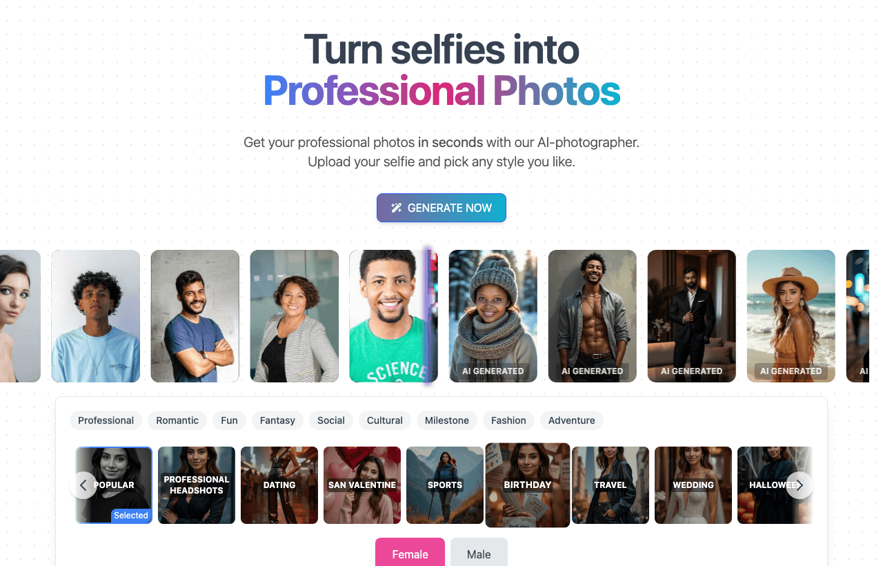 Photo AI Studio Image Generation showing Image Generation - Unleash the Power of AI in Your Photos