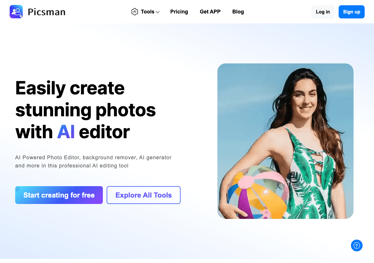 Picsman Image Generation showing Image Generation - Edit, enhance, and create photos instantly with AI