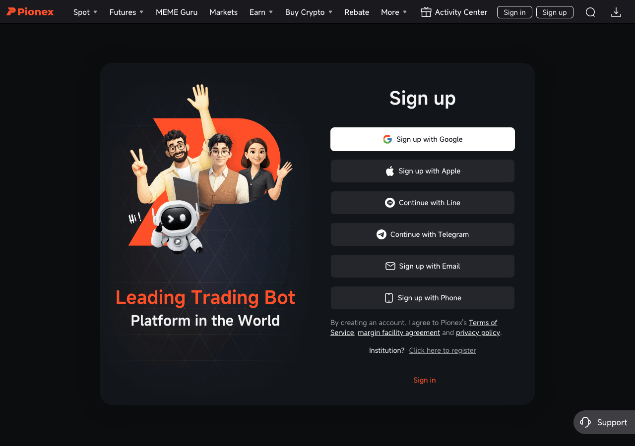 Pionex Data Analytics showing Data Analytics - Trade smarter with 16 free built-in crypto trading bots