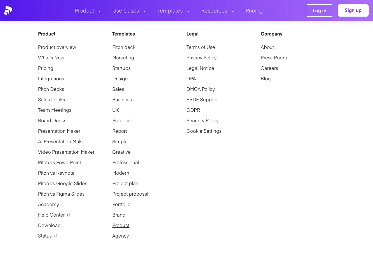 Pitch Design showing Design - The complete pitching platform for fast-moving teams