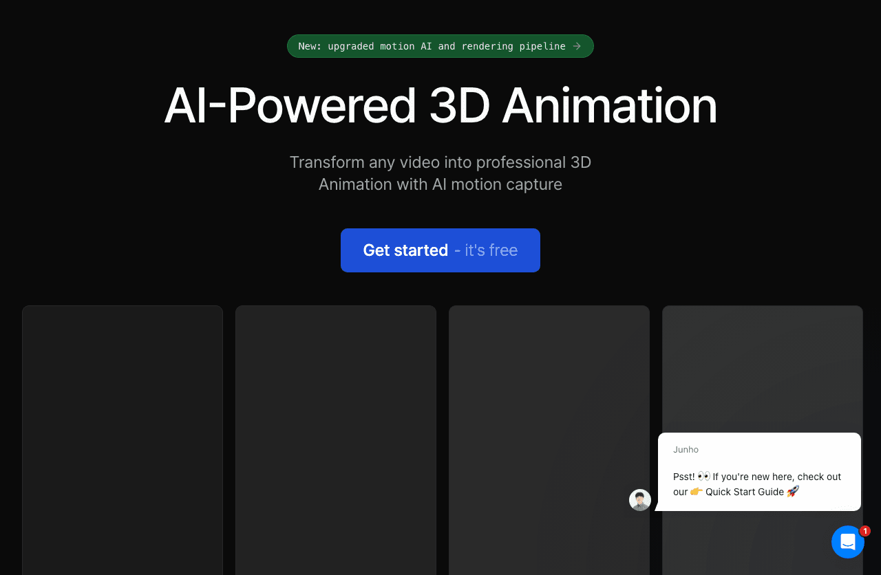 Plask Motion 3D Generation showing ai animation - Unleash the power of motion AI