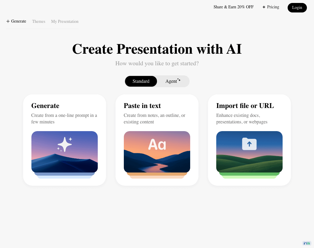 PopAi Image Generation showing Image Generation - Transforming text into captivating visuals