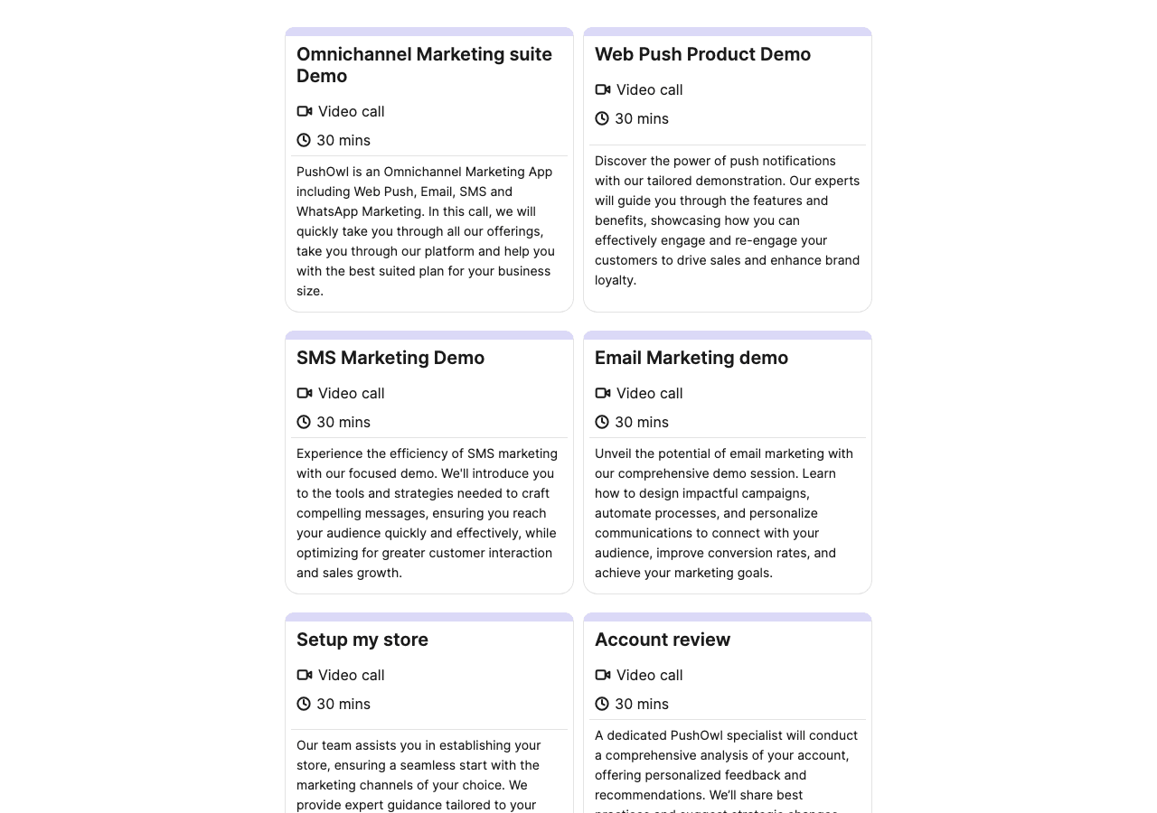 PushOwl Marketing Automation showing Marketing Automation - AI Email Template Generator