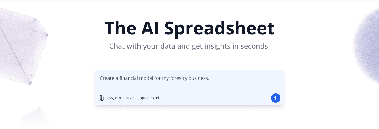 Quadratic Data Analytics showing Data Analytics - The AI-powered spreadsheet for modern teams.