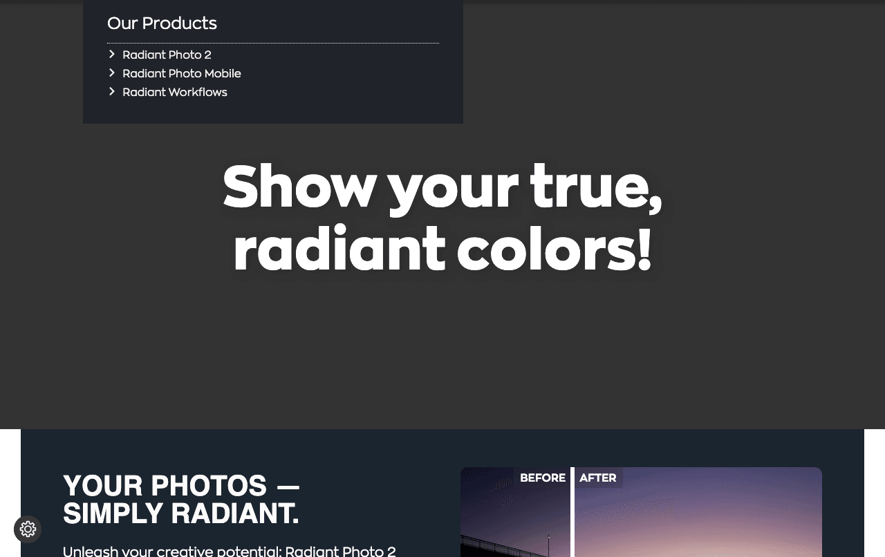 Radiant Photo Design showing Design - Transforming images with Radiant Photo