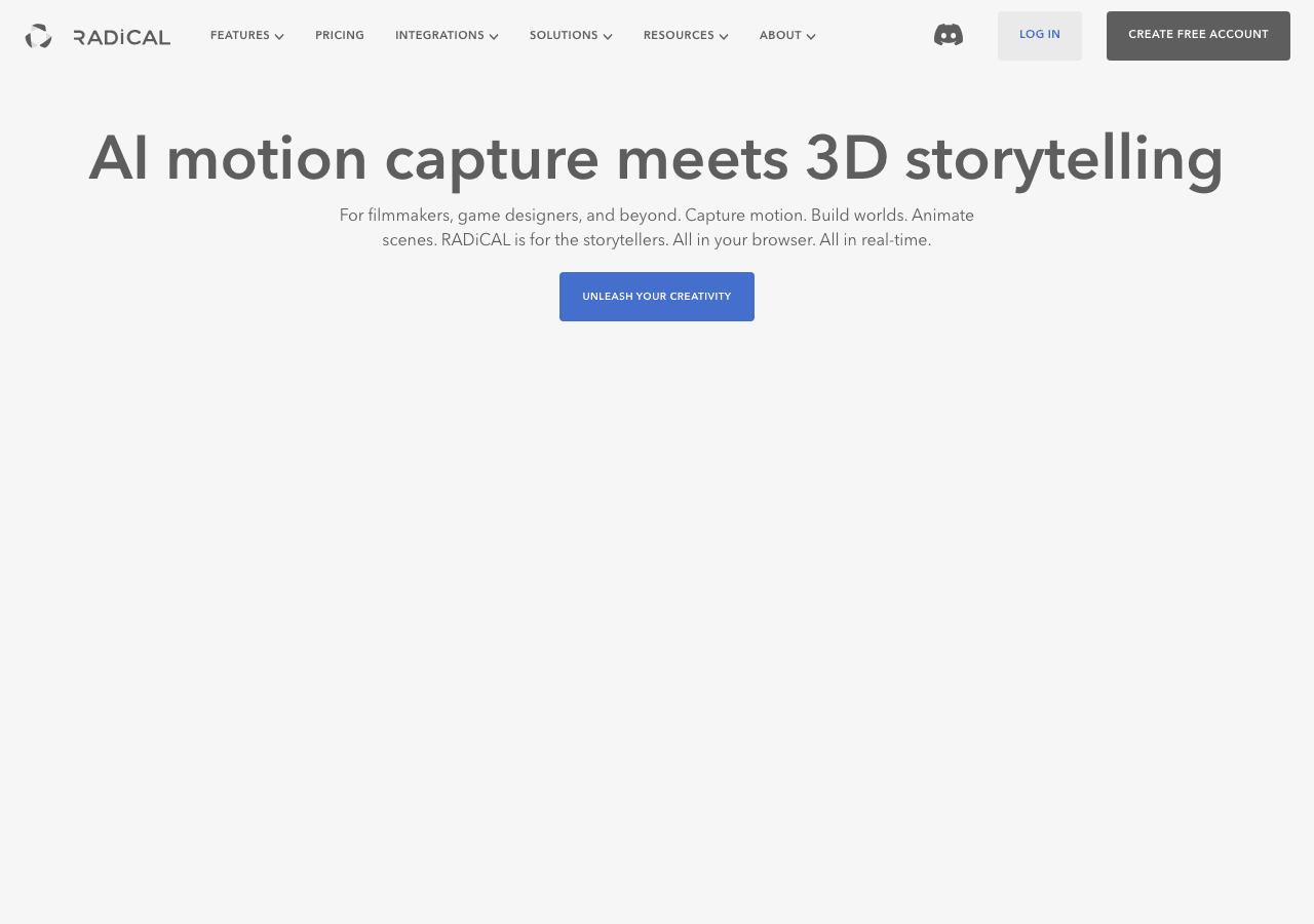 RADiCAL 3D Generation showing 3D Generation - AI-powered animation for everyone