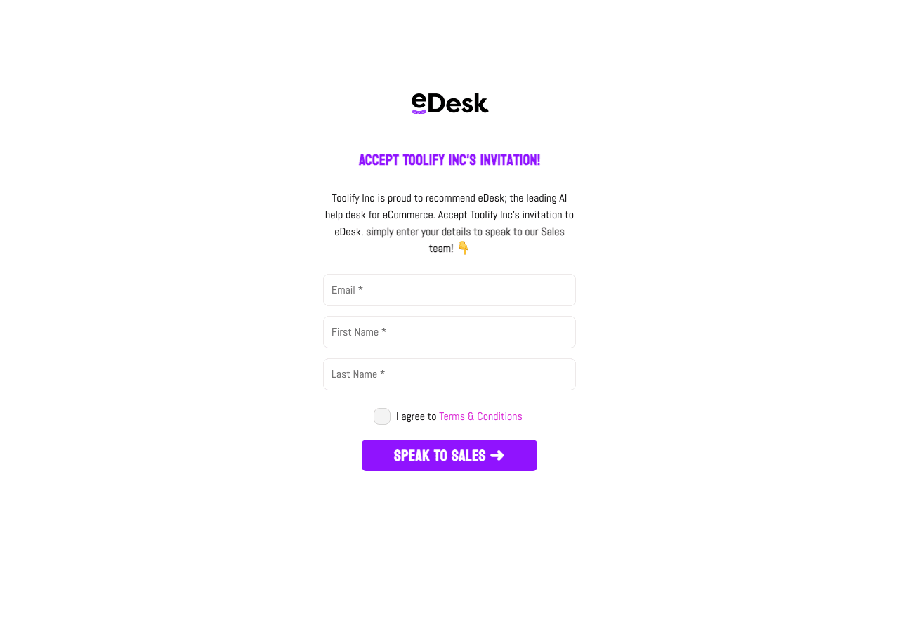 eDesk Conversational AI showing Conversational AI - AI-powered customer support for eCommerce
